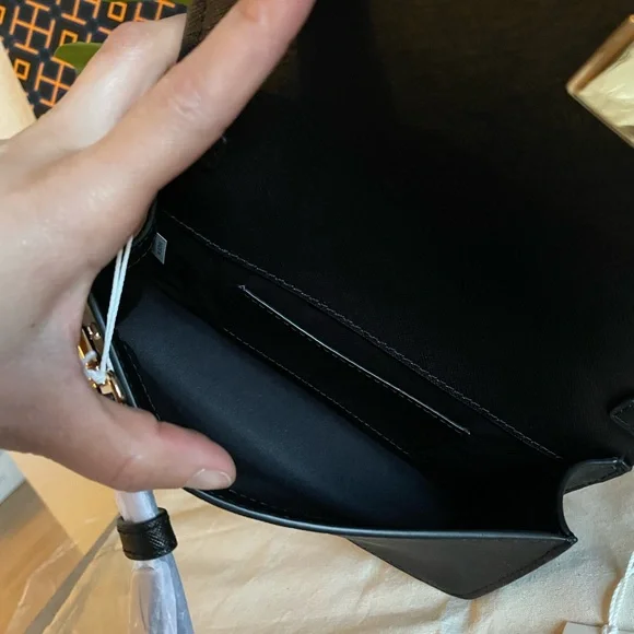 New, authentic tory burch Emerson mini crossbody bag black - Picture 7 of 11